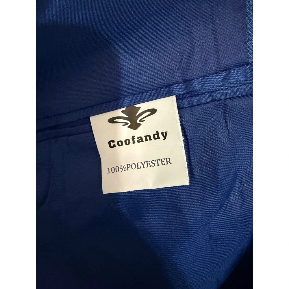 COOFANDY Mens Blue Lightweight Two Button Sport Coat Blazer XXL New